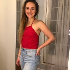 Red Halter Tank